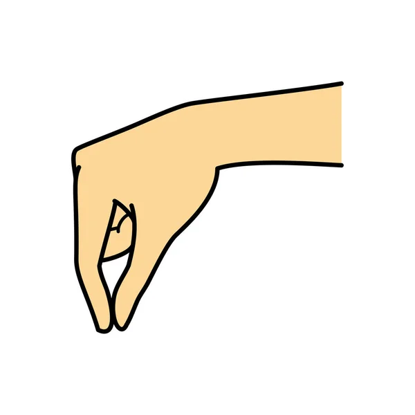 Gesto Mão Pegando Algo Ilustração — Fotografia de Stock