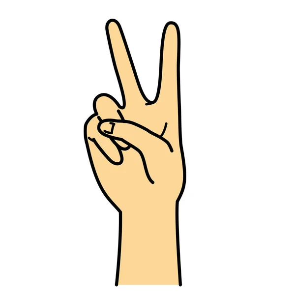 Handgeste Handzeichen Zahl Zeichen Illustration — Stockfoto