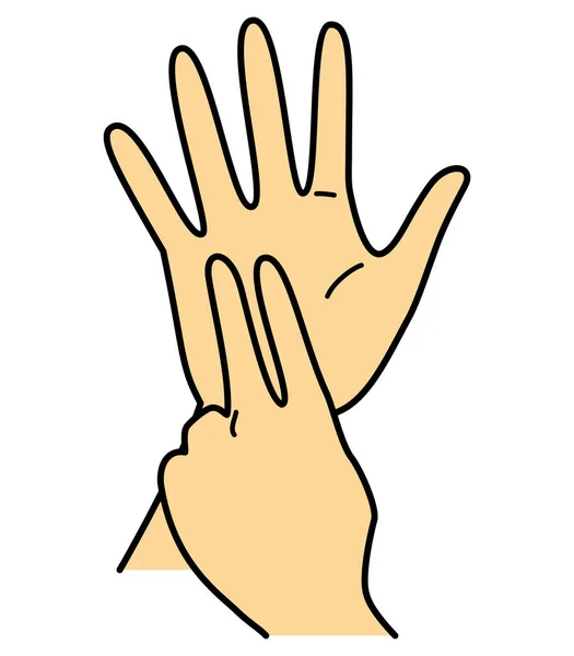 Handgeste Handzeichen Zahl Beide Hände Jpeg Abbildung — Stockfoto