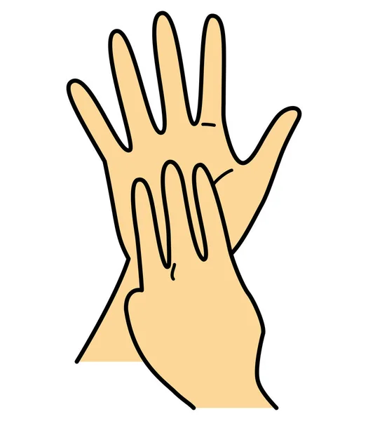 Handgest Handtecken Nummer Båda Händerna Jpeg Illustration — Stockfoto
