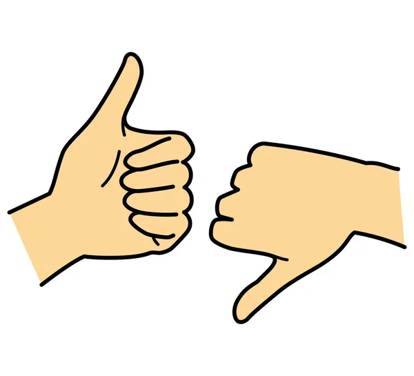 Hand Gesture Hand Sign Thumbs Thumbs Good Bad Illustration — Stock Photo, Image