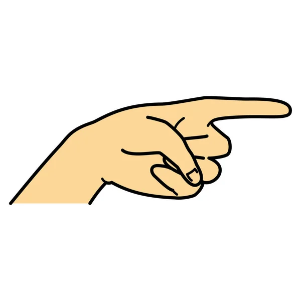 Gesto Mão Sinal Mão Indicador Apontando Ilustração Jpeg — Fotografia de Stock