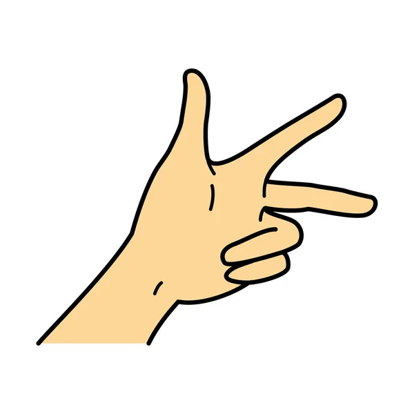 Χειρονομία Χέρι Σημάδι Στο Χέρι Flemings Κανόνας Αριστερό Χέρι Εικόνα — Φωτογραφία Αρχείου