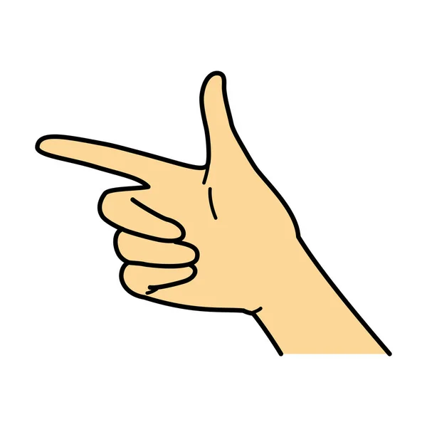 Handgest Handtecken Pekfinger Jpeg Illustration — Stockfoto