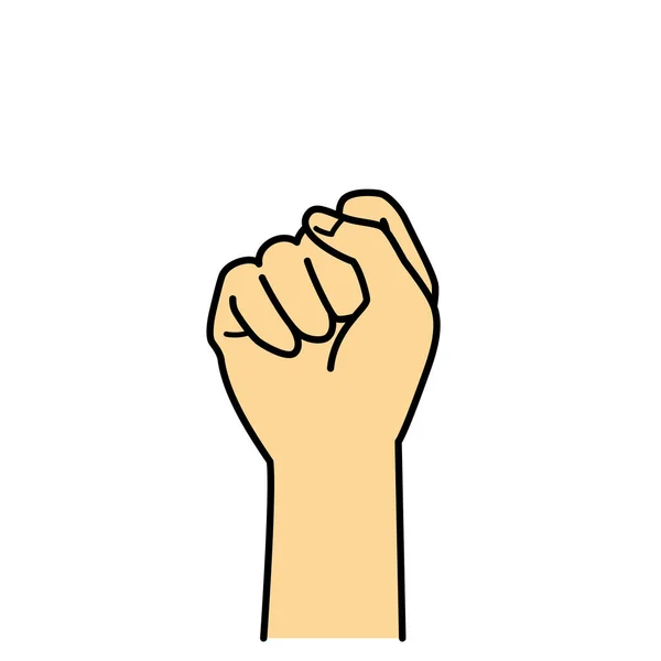 Hand Gesture Fist Punching Jpeg Illustration — Stock Photo, Image