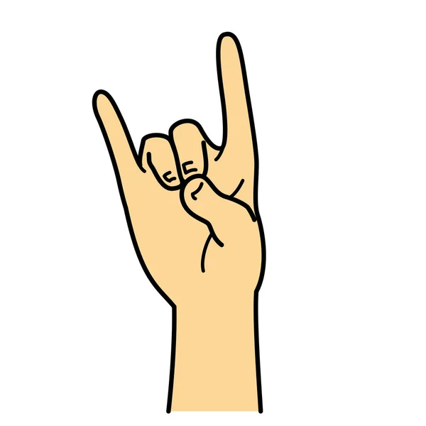 Χειρονομία Χέρι Σημάδι Στο Χέρι Αλεπού Εικόνα Jpeg — Φωτογραφία Αρχείου