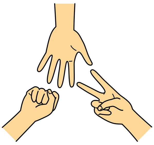 Hand Gesture Play Rock Paper Scissors Gesturing Jpeg Illustration — Stock Photo, Image