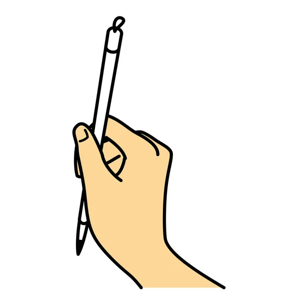 Mão Segurando Uma Escova Escrita Imagem Ilustração Jpeg — Fotografia de Stock