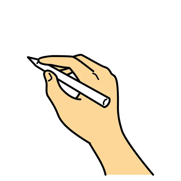 Mão Segurando Uma Caneta Imagem Ilustração Jpeg — Fotografia de Stock