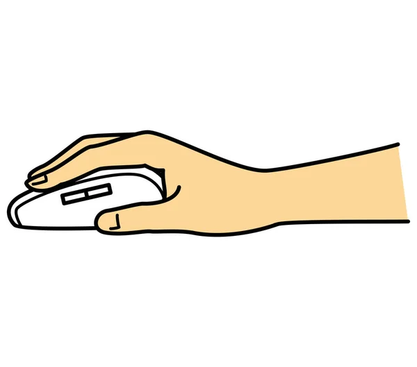 Hand Holding Mouse Illustration Image Jpeg — стоковое фото