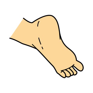 bare foot, bottom of foot, illustration
