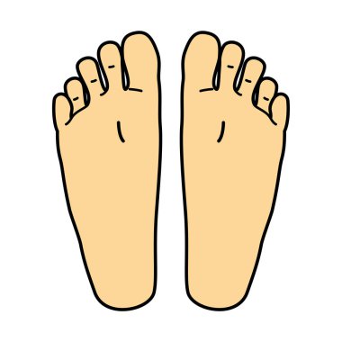 bare foot, bottom of foot, illustration