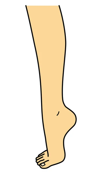 Γυμνό Πόδι Πόδι Μύτες Πλευρική Άποψη Εικονογράφηση — Φωτογραφία Αρχείου
