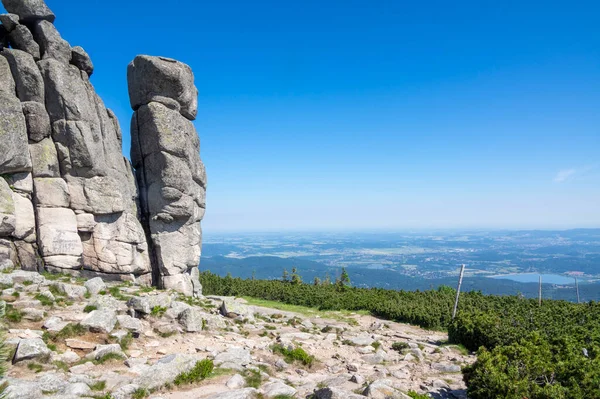 Granite Rock Poland Part Giant Mountains Krkonose Called Sonecnik Sunny — Stock Photo, Image