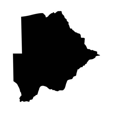 Botswana ada haritası silueti