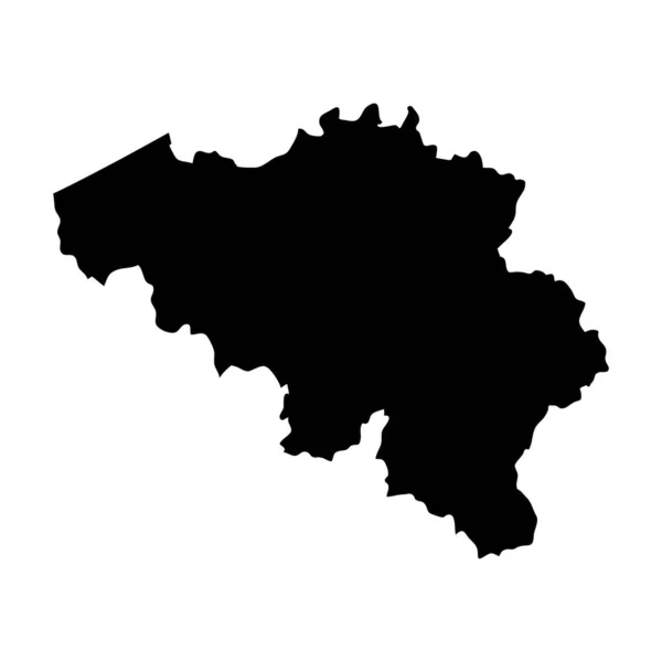 Belgio Isola Mappa Silhouette — Vettoriale Stock