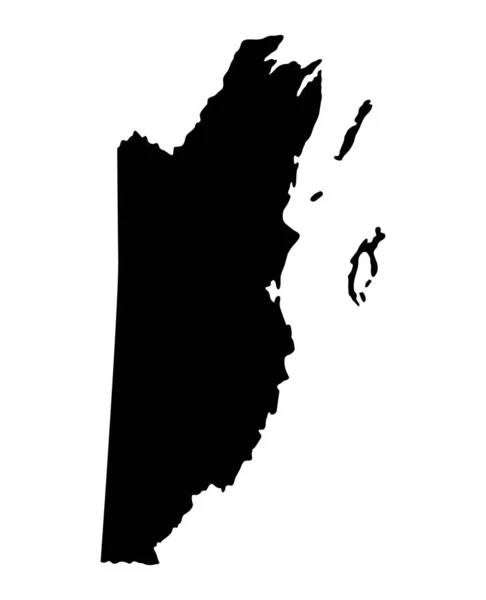 Belize Inselkarte Silhouette — Stockvektor