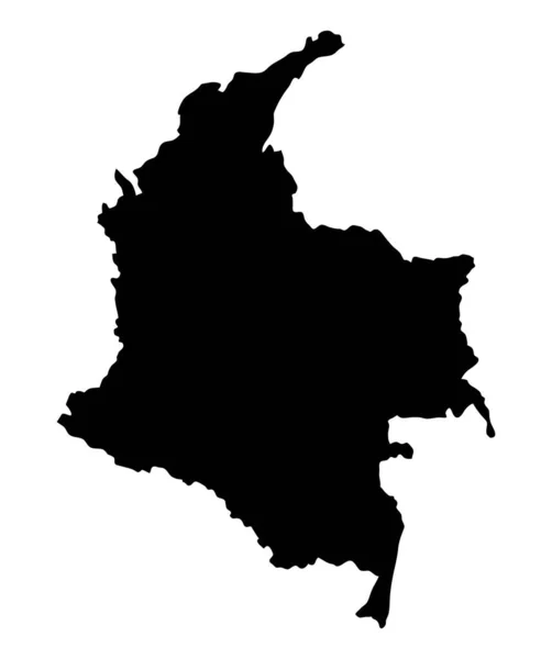 Colômbia Ilha Mapa Silhueta —  Vetores de Stock