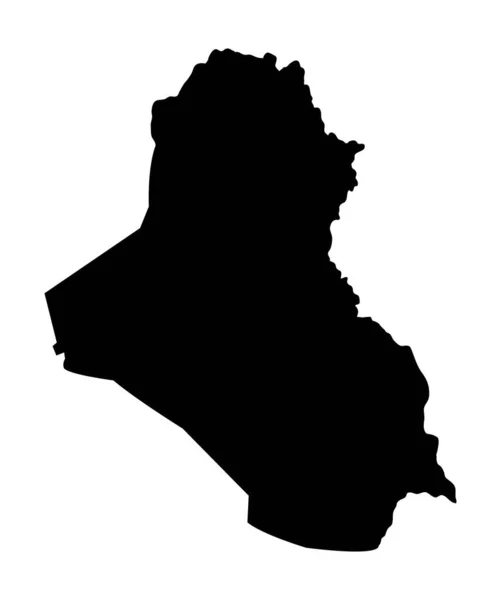 Iraq Eiland Kaart Silhouet — Stockvector