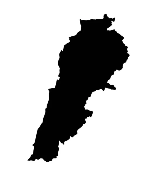Silueta Libanonského Ostrova — Stockový vektor