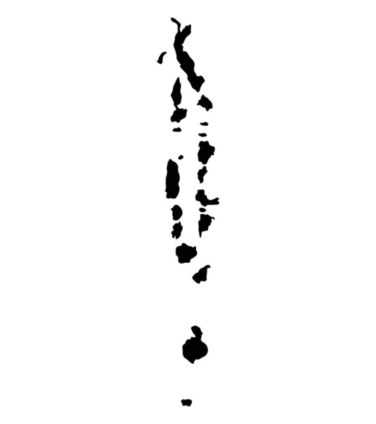 Maldives Carte Île Silhouette — Image vectorielle