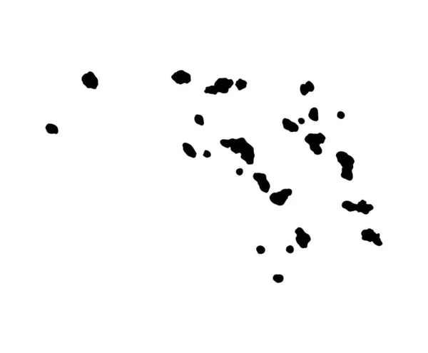 Marshall Îles Carte Silhouette — Image vectorielle