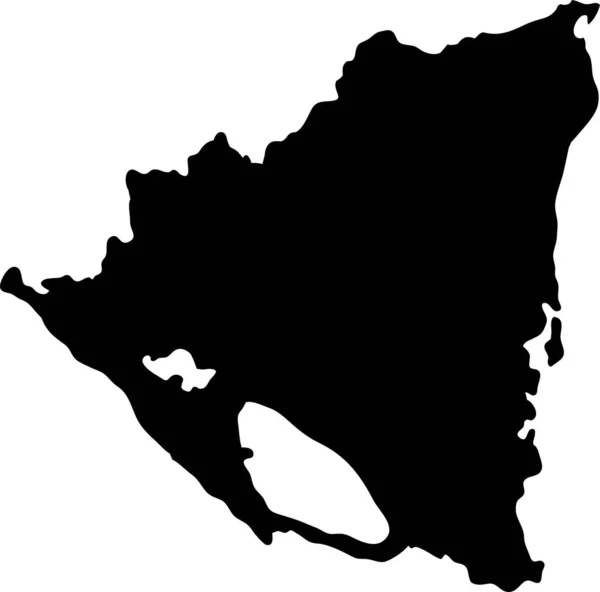 Nicaragua Island Map Silhouette — Stock Vector