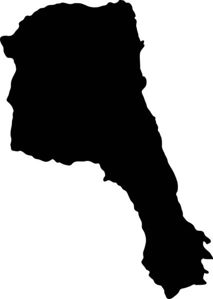 Λίγο Καλαμπόκι Νησί Χάρτη Σιλουέτα — Διανυσματικό Αρχείο
