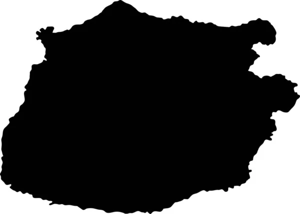 Saba Insel Karte Silhouette — Stockvektor