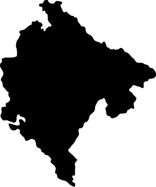 Montenegro Island Map Silhouette — Stock Vector