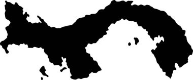 Panama Adası harita silueti