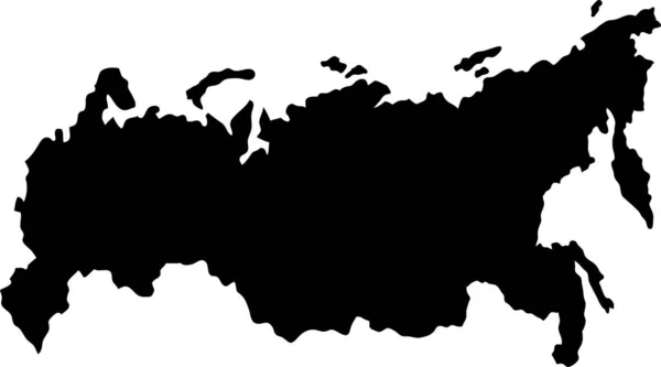 Russland Insel Karte Silhouette — Stockvektor