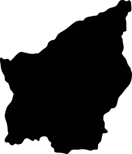 San Marino Mapa Ostrova Silueta — Stockový vektor