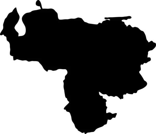 Mapa Isla Venezuela Silueta — Vector de stock