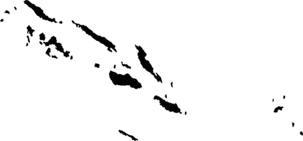 ソロモン島地図シルエット — ストックベクタ