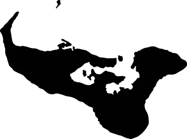 Силуэт Карты Острова Тонга — стоковый вектор