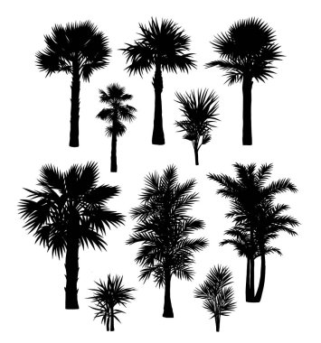 Avuç içi ve bitki silueti işaret, sembol, simge ya da istediğiniz herhangi bir tasarım için kullanılabilir..
