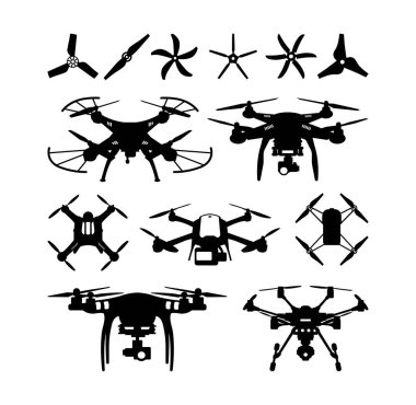 drone sign and symbol silhouette