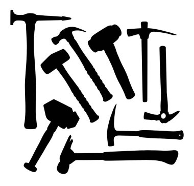 çekiç araç gereç silueti