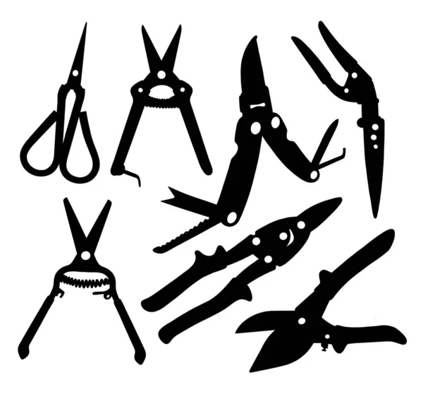 Силуэт Инструментов Ножниц — стоковый вектор