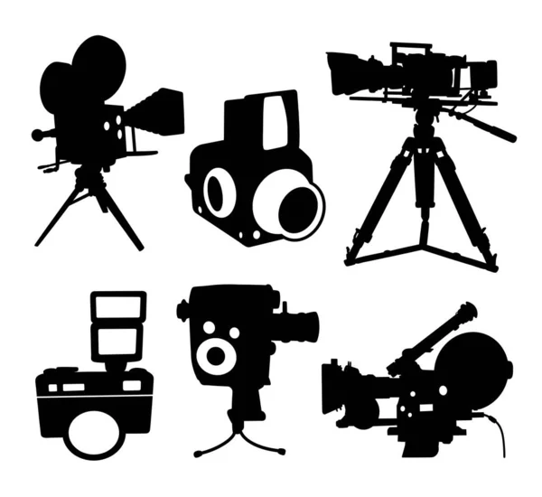 Camera Video Shooting Equipment Silhouette Stock Illustration