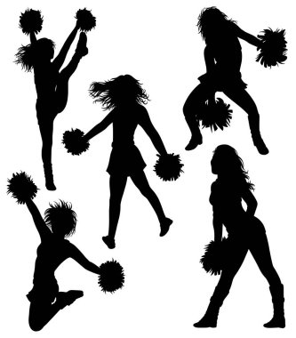 Siyahi siluet hareketi eğitimi veren bayan amigo kız.