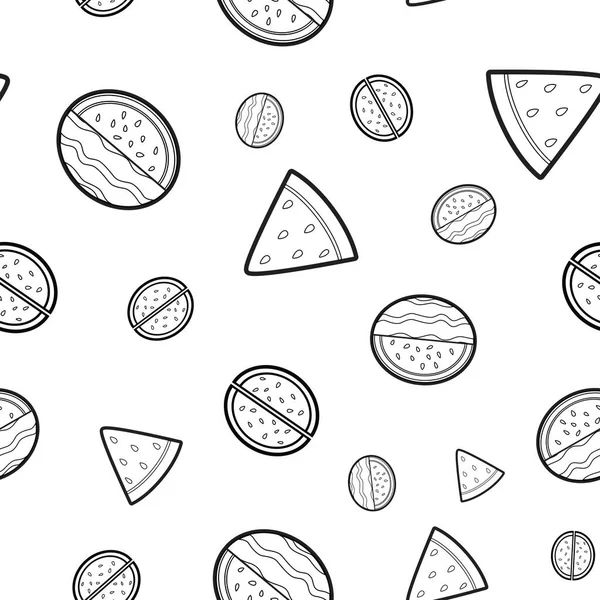 Beautiful Line Art Seamless Surface Pattern Design Inspired Red Armelon — стоковое фото