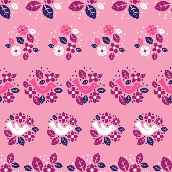 Beautiful Seamless Surface Pattern Design Cute Simple Adorable Birds Some — Stock Photo, Image