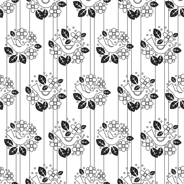 Beautiful Seamless Surface Pattern Design Cute Simple Adorable Birds Some — Stock Photo, Image