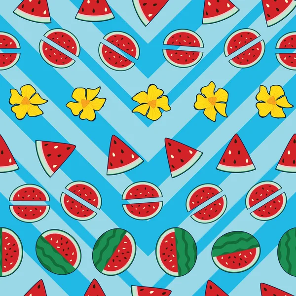 Fruity Watermelon Seamless Surface Pattern Design Beautiful Seamless Surface Pattern — стоковое фото