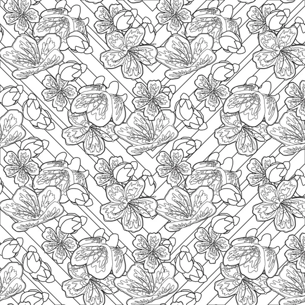 Красивый Дизайн Бесшовной Поверхности Вдохновил Красивый Цветок Сакуры Взрыв Розовых — стоковое фото