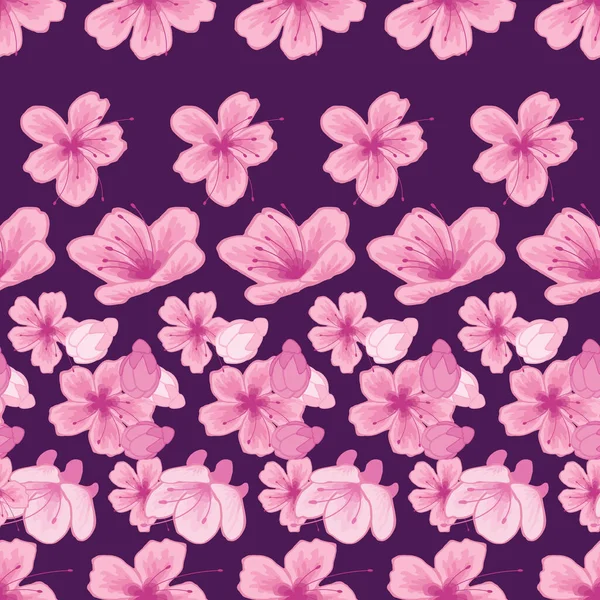 Göz kamaştırıcı sakura çiçeğinden esinlenilmiş kusursuz bir yüzey deseni tasarımı. Pembe çiçeklerin patlaması.