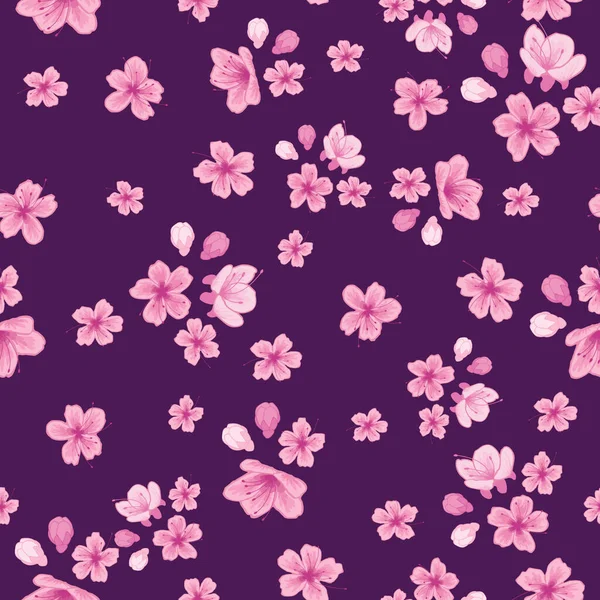 見事な桜の花にインスパイアされた美しいシームレスな表面パターンデザイン ピンクの花の爆発 — ストック写真