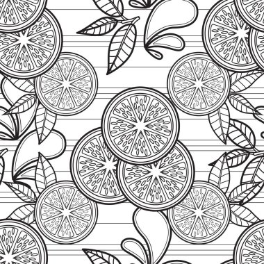 Turunçgillerden esinlenilmiş kusursuz bir yüzey dizaynı. Eğlenceli ve yazlık bir çizim. Tüm aile için eğlenceli bir boyama kitabı ve sayfa. Eğlenceli bir rahatlama aktivitesi.